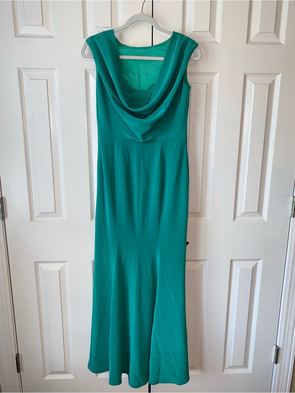💎Stunning💎 Designer Carolina Herrera Emerald Green Gown Formal Dress Drape Lace